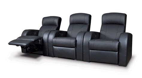 Cyrus Home Theater 600001 Black Casual Contemporary Leather Recliners