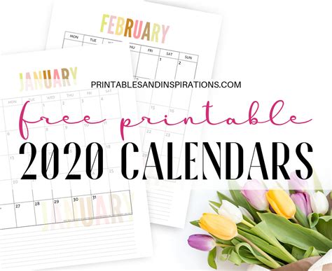 Pick Free Printable 2020 Pocket Calendars Calendar Printables Free Blank