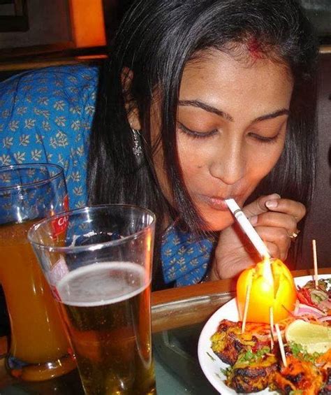 Female Indian Actress Smoking