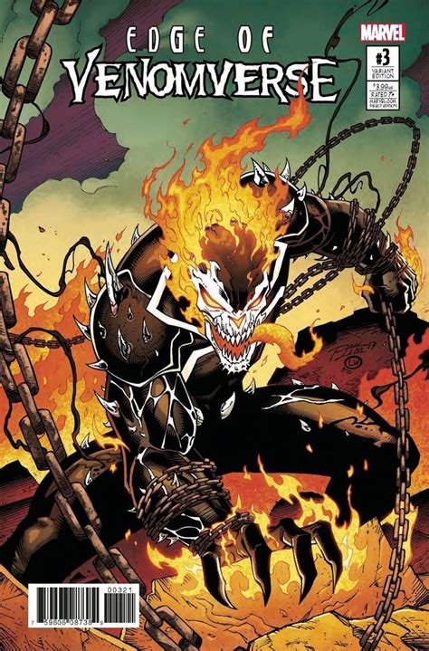 edge of venomverse 3 ron lim venomized ghost rider variant nm ghost rider marvel symbiotes
