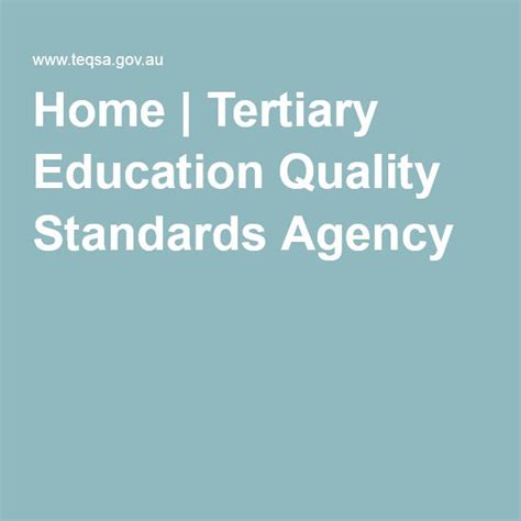 Tertiary Education Quality Standards Agency Tertiary Education