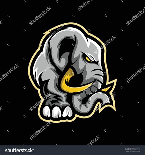 Illustration Of Elephant E Sport Mascot Graphic Royalty Free Stock