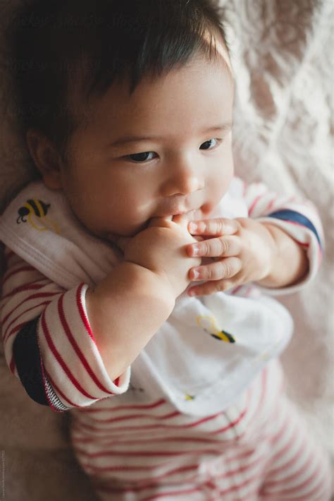 Adorable Portrait Of Baby Boy By Stocksy Contributor Lauren Lee