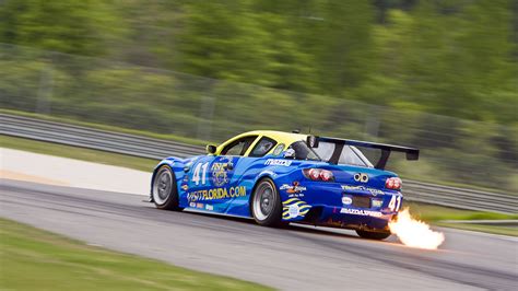 Mazda Rx 8 Backfire Flame Motion Blur Race Car Hd Wallpaper Cars