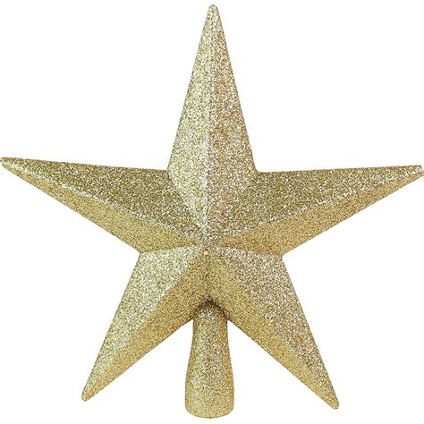 Ornativity Glitter Star Tree Topper Christmas Mini Gold Decorative