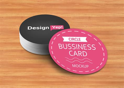 We have added 4 colors styles and 20 different scenes. Free Circle Business Card Mockup PSD on Behance