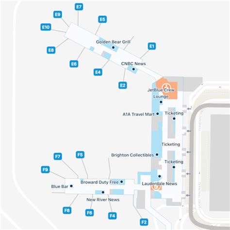 Fort Lauderdale Airport Map Guide To Flls Terminals