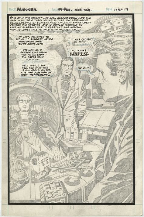 An Old Comic Book Page With Two Men Talking To Each Other In Front Of Them