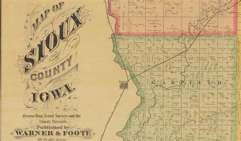 Sioux County Iowa 1884 Old Wall Map With Landowner Names Farm Etsy