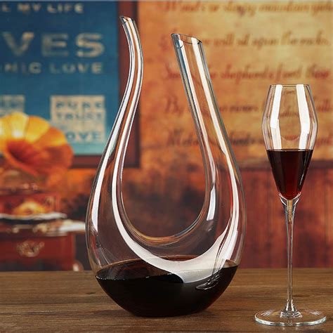 1500ml Crystal Glass Big Horn Red Wine Decanter Pourer Container Champagne Brandy Water Bottle
