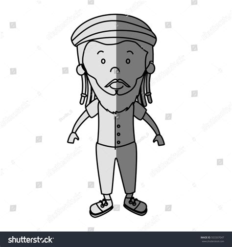 Jamaican Man Character Icon Stock Vector Royalty Free 553337047