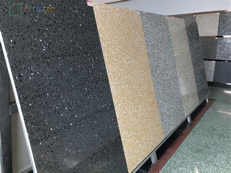 Light Grey Polished Non Slip Terrazzo Floor Tiles China Customize