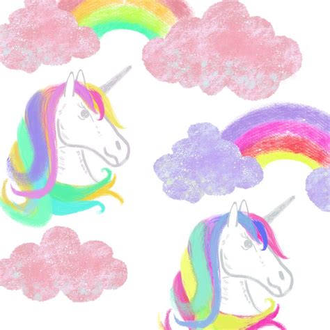 Free Rainbow Unicorn Cloud Clip Art Free Pretty Things For You
