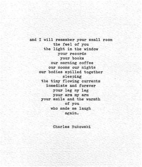 Charles Bukowski Hand Typed Love Poetry Raw With Love Letterpress
