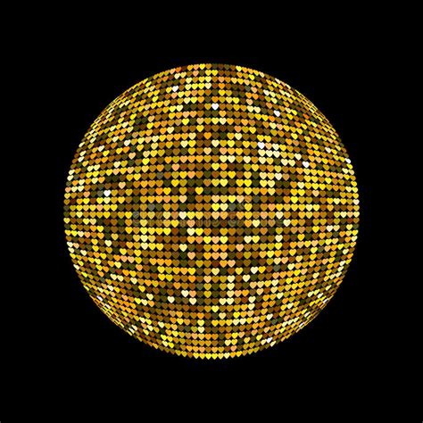 Bille Dor De Disco Boule Lumineuse Brillante De Disco Illustration De