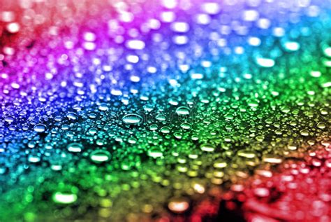 Rainbow Water Drops Stock Photo Image Of Drops Abstract 1492204