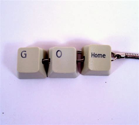 Go Home Computer Keyboard Keychain By Geekgear On Etsy