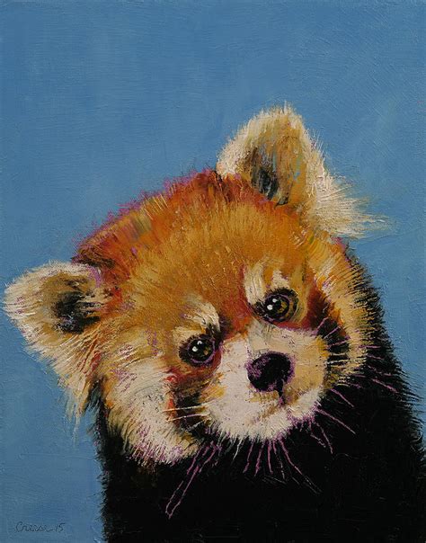 Red Panda Painting By Michael Creese Fine Art America
