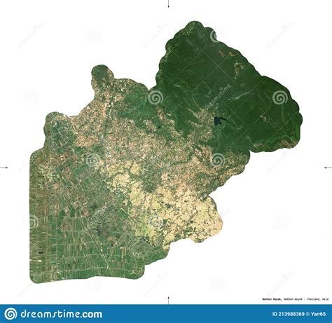 Nakhon Nayok Thailand White Solid Sentinel 2 Satellite Stock Image