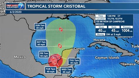 First Alert Tropical Storm Cristobal Forms In Gulf