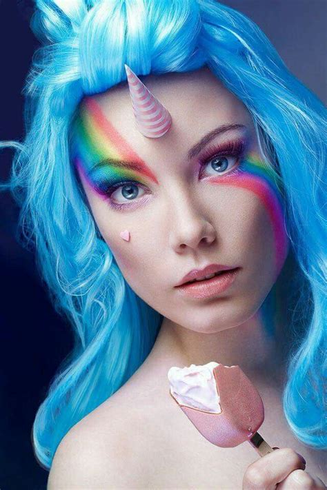 pin by itzel elena on sombra aquí sombra alla unicorn makeup halloween unicorn makeup