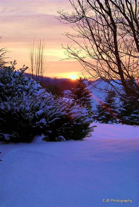 Sunset Over Snow Photograph By Eric Bartosz