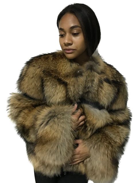 coat jacket coat fur raccoon coat coats for women jackets