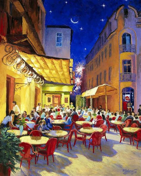 Caf Van Gogh Arles France Painting By Stanislav Sidorov Saatchi Art