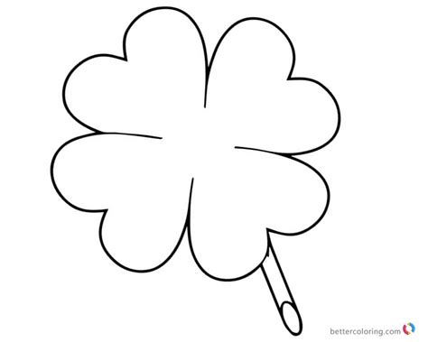 Check spelling or type a new query. Four Leaf Clover Coloring Pages for Lucky - Free Printable ...