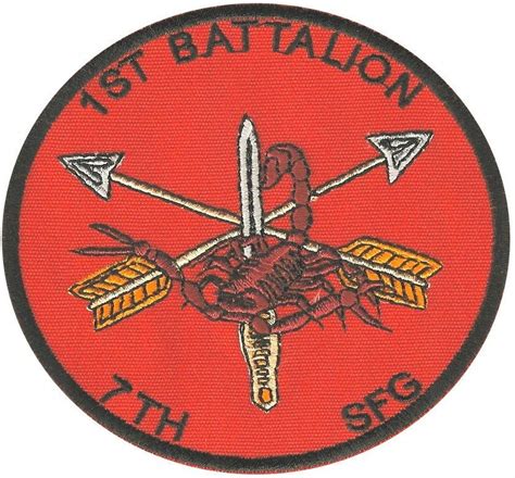 1st Battalion 7th Sfg Special Forces Patch Special Forces Battalion
