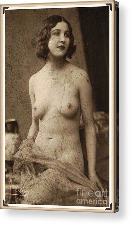 Digital Ode To Vintage Nude By Mb Acrylic Print By Esoterica Art Agency