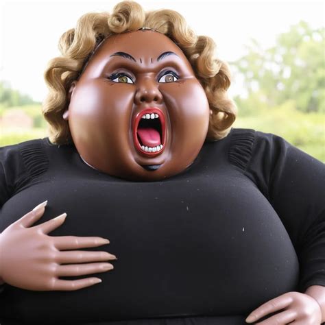 Granny Obese Ssbbw Fat Latex African Black Jamaican Openart
