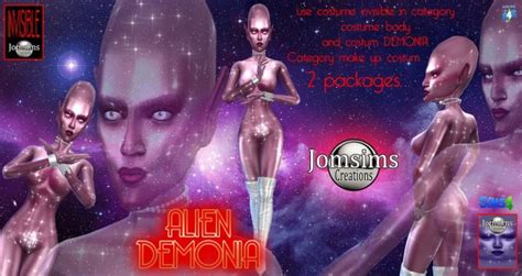 Jom Sims Creations Alien Demonia Costume Sims 4 Downloads