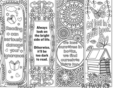 RicLDP Artworks: Printable Coloring Bookmarks