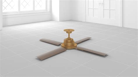 Peregrine Industrial Ceiling Fan Brushed Satin Finish With Walnut