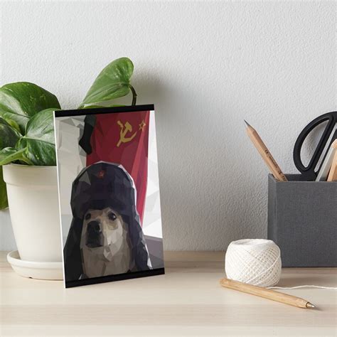 Communist Doggo Art Board Print For Sale By Glock67 Redbubble