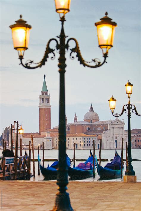 Quay At St Marks Square With Gondolas And The View To San Giorgio