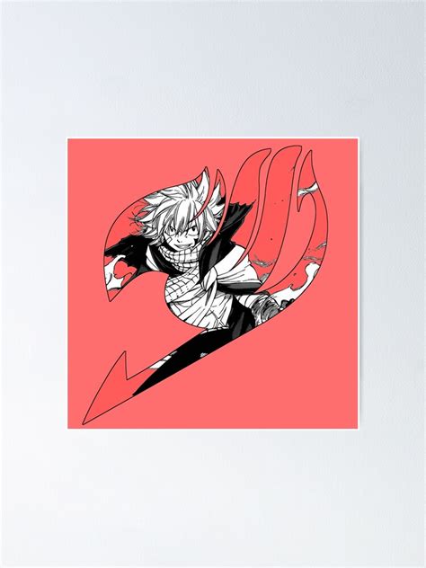 Natsu Dragneel Fairy Tail Logo Poster For Sale By Lgextra Redbubble