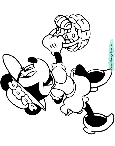 Mickey disney easter eggs basket. Printable Disney Easter Coloring Pages | Disneyclips.com