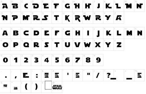 Characters Star Jedi Font Star Wars Font Cool Fonts Fun Fonts