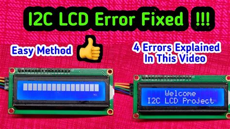 I2c Lcd Not Showing Text I2c Lcd Errors Fixing 16x2 Lcd Not