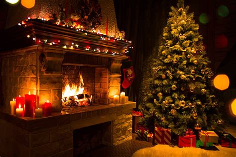 Christmas Fireplace Stock Photos Pictures And Royalty Free Images Istock