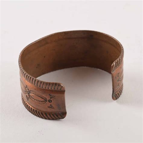 Pair Of Vintage Native American Copper Bracelets Ebth