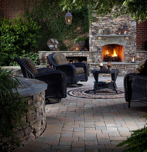 Fire pit tables are larger than fire pits. Year-round Ideas for Outdoor Fireplaces and Fire Pits - Outdoor Living by Belgard