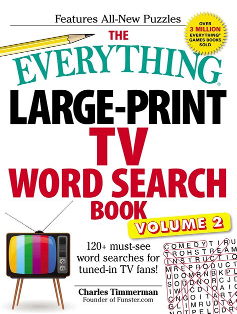 The Everything Large Print Tv Word Search Book Volume 2 Book By