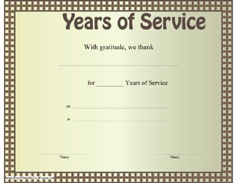 10 years service award certificate 10 templates to honor. Years of Service Certificate Printable Certificate
