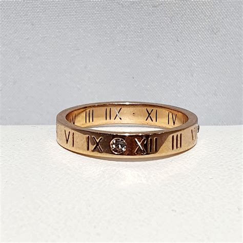 Stainless Steel Roman Numeral Ring Silver Gem Cairns