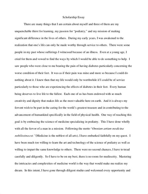 Scholarship Essay Examples Format How To Create PDF