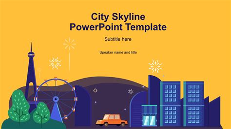City Skyline Powerpoint Template Slidemarket