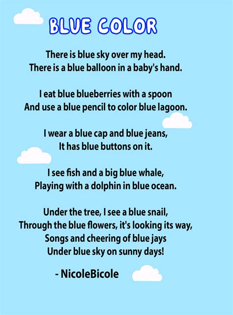 Poems About The Color Blue Color Ctw